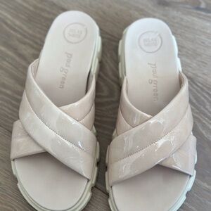 Paul Green patent leather sandals, size 8